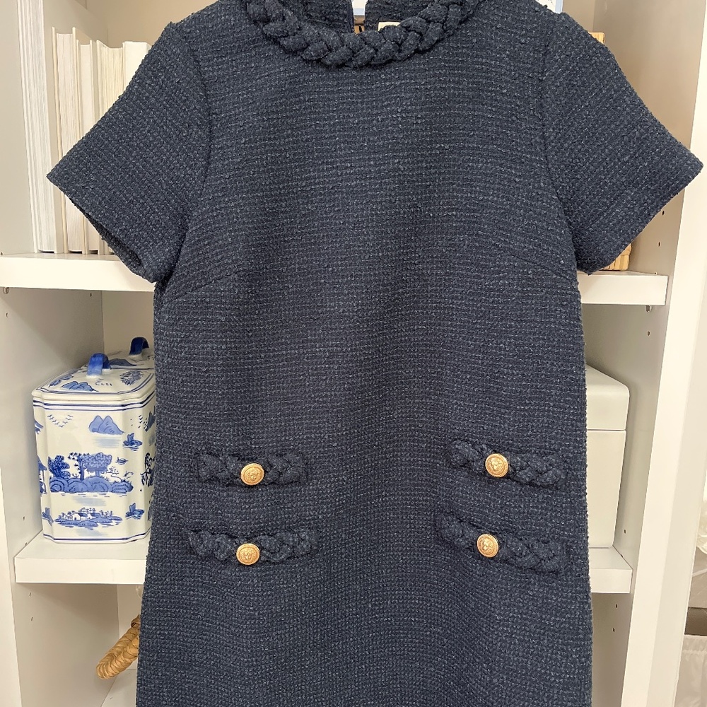 Tuckernuck navy Jackie tweed dress